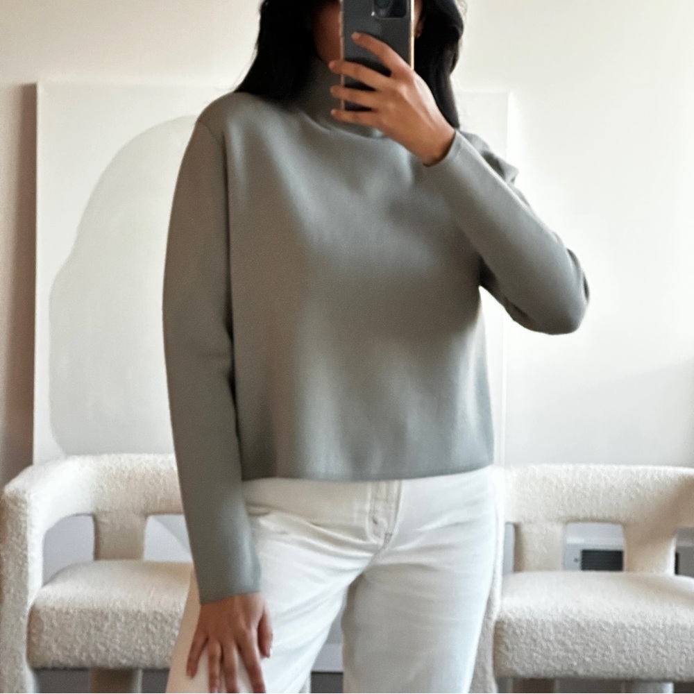 & Other Stories mint sage knit sweater